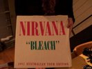 NIRVANA GREEN  VINYL BLEACH OZ 1992 TOUR RARE