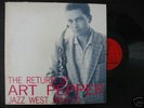 The Return of ART PEPPER JAZZ WEST lp 10 EX+