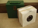 Vintage Amfile Record Case & 50  50's & 60's 45's