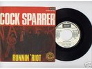 COCK SPARRER PUNK SPAIN 45 PS RUNNIN´ RIOT PROMO