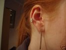 SEDITIONARIES SILVER STUD PENIS EARRING punk pistols