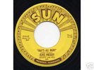 Complete Set Of 5 Elvis Presley Sun Records 45's