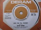 MINT - David Bowie Love you till Tuesday - Deram 135