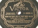 24) 78 RPM HENRY ALLEN w VICTORIA SPIVEY VICTOR V-38088