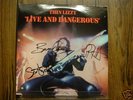 THIN LIZZY SIGNED VINYL LP LIVE DANGEROUS AUTOGRAPH