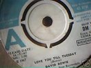 David Bowie-Love You Till Tuesday 1967 7''Advance Promo