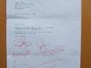 Signed letter from Iron Maiden - all members signatures