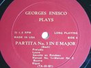 Georges ENESCO  Bach 6 Sonatas and Partitas 3LP BOX