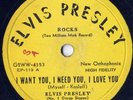 philippines ELVIS PRESLEY 78 rpm I WANT YOU , INEED YOU