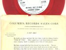 JOHNNY CASH Ring Of Fire RED VINYL WLP Pro 45 & PIX  NM