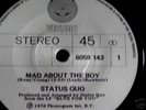 STATUS QUO -MAD ABOUT THE BOY - RARE NZ 7