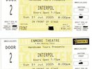 2x INTERPOL @ ENMORE - GA DANCEFLOOR NR $1