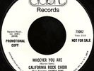 CALIFORNIA ROCK CHOIR  'Whoever You Are'  PROMO  45 rpm