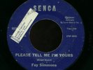 Northern Soul 45 FAY SIMMONS on Senca - Please Tell Me