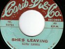 ALVA LEWIS - SHE'S LEAVING on CARIB DIS CO label