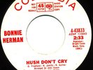 Rare Northern Soul 45 BONNIE HERMAN Hush Don't Cry DJ