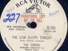 philippines PROMO COPY THE TOKENS 78 rpm THE LION SLEEP