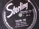 HANK WILLIAMS 1ST RECORD RARE 78 COUNTRY Calling you