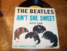 BEATLES 1964 RARE ORIG AIN'T SHE SWEET PIC SLEEVE & 45