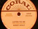 Buddy Holly 78 Listen To Me On Coral