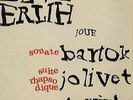 Devy ERLIH Solo Violin Bartok Jolivet LP on ADES