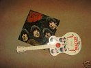 Beatles Toy Guitar (Selcol UK) & Rubber Soul LP - Mono