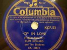 CLIFF RICHARD PAKISTAN 78 RPM.
