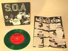 S.O.A. 1981 HC PUNK EP 45 PS KBD DISCHORD GREEN WAX SXE