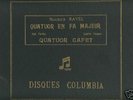 QUATUOR CAPET /  RAVEL / QUARTET IN F / 78 rpm ALBUM