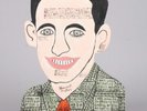 204:Mancow: An Howard Finster Outsider Face Cutout,