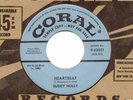 BUDDY HOLLY - Heartbeat/Well All Right - Coral Promo 45