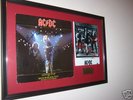 Signed & Framed AC/DC Back in Black Live 1981 LP  COA