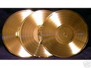 GOLD RECORD BLEMS, DIY BEATLES KISS ELVIS RECORDS