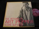 ART PEPPER The Return Of Art Pepper SCORE LP