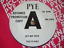MINT UK 45 DEMO  - THE KINKS - SET ME FREE