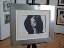 STONE ROSES IAN BROWN SIGNED CANVAS POP ART IN CHROME