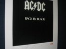 PLATE SIGNED LITHOGRAPH - AC/DC - BACK IN BLACK + COA