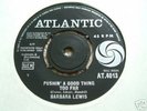 BARBARA LEWIS pushin' a good thing UK ATLANTIC 45 NMINT