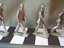THE BEATLES - ABBEY ROAD WHITE METAL FIGURINES - RARE