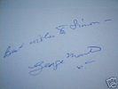 Rare Hand-Signed Sir George Martin Autograph Beatles