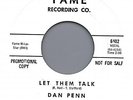 Dan Penn Rare Soul Fame 45 promo Let Them Talk Popcorn