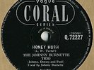 THE JOHHNY BURNETTE TRIO/HONEY HUSH/LONESOME TRAIN 78