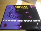 nirvana single signed by Kurt Cobain w/COA grunge