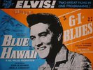 ELVIS BLUE HAWAII+G I BLUES ORIG UK QUAD AWESOME ART