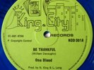 ONE BLOOD-BE THANKFUL/EBONY EYES(LTD.BLUE VINYL) (RARE)