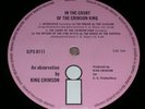 KING CRIMSON In The Court of UK PINK ISLAND ORIGINAL LP
