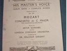 ANTIQUE CLASSICAL MUSIC MOZART ACETATE LP RECORD FOLDER