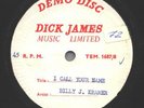 Dick James Beatles acetate Billy J Kramer Demo disc 45