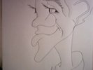 MICHAEL JACKSON ORIGINAL PEN SKETCH DRAWING *SIGNED*