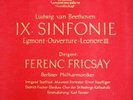 Beethoven 9th - Fricsay - DGG STEREO, tulip, 1st ED /NM